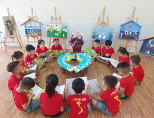 Trường Mầm non Đồng Tâm triển khai các hoạt động Ngày Sách và Văn hóa đọc Việt Nam lần thứ ba năm 2024